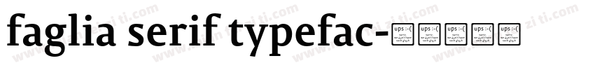 faglia serif typefac字体转换